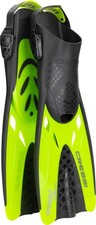 Tonga Short Adjustable Open Heel Fins, Black/Lime, L/XL