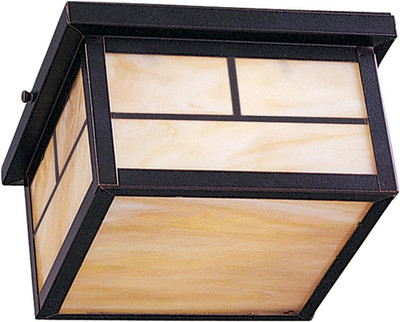Coldwater Collection 5'' Two-Light Outdoor Ceiling Flush Mount in Burnished Finis