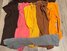 Vintage Groovy 1970s 1960s Ladies Tights Leggings Textured lot of 6 One Size