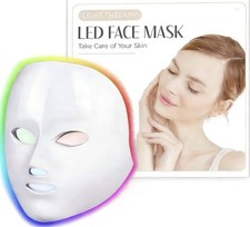 LED Face Mask Light Therapy, Red Light Therapy Mask with 7 Colors, 850nm SEALED