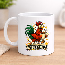 Chicken Wired AF Funny Coffee Morning Novelty Mug Gift 11.99 per metre