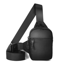Sport Men's Chest Bag Mini Small Sling Pack New Shoulder Crossbody Bag black