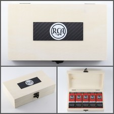 RCA Vacuum Tube Storage Wooden Box 5pcs free boxes for 6SN7 6SL7 6BX7 6EM7 6BL7