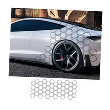 Car Door Side Decals, Automotive Body Self-Adhesive Wterproof DIY Hexagon Black