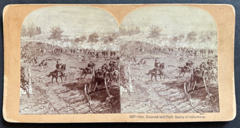 AtoZ. Battle of Gettysburg General Hancock Civil War Steroview Card