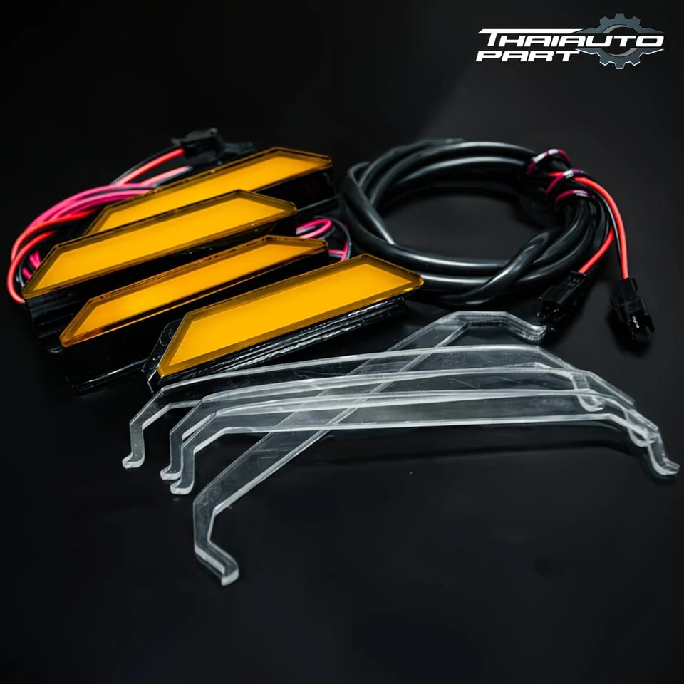 Luz de grade frontal LED âmbar 4 peças para Ford Ranger Raptor P703 próxima geração 2022-2024 - Imagem 2 de 4