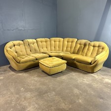 Yellow Gold Mid Century Modular Corner Sofa Retro Vintage MCM