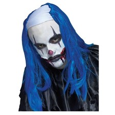 Adults Blue Creepy Clown Wig Halloween Accessories - One Size