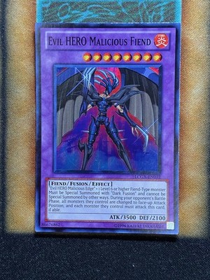 Yugioh Evil HERO Malicious Fiend LCGX-EN072 Super Rare NM
