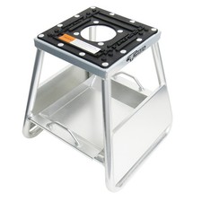 Pit Posse Motorcycle Panel ID Stand w/ Removable Tray Motocross Dirt Bike Silver