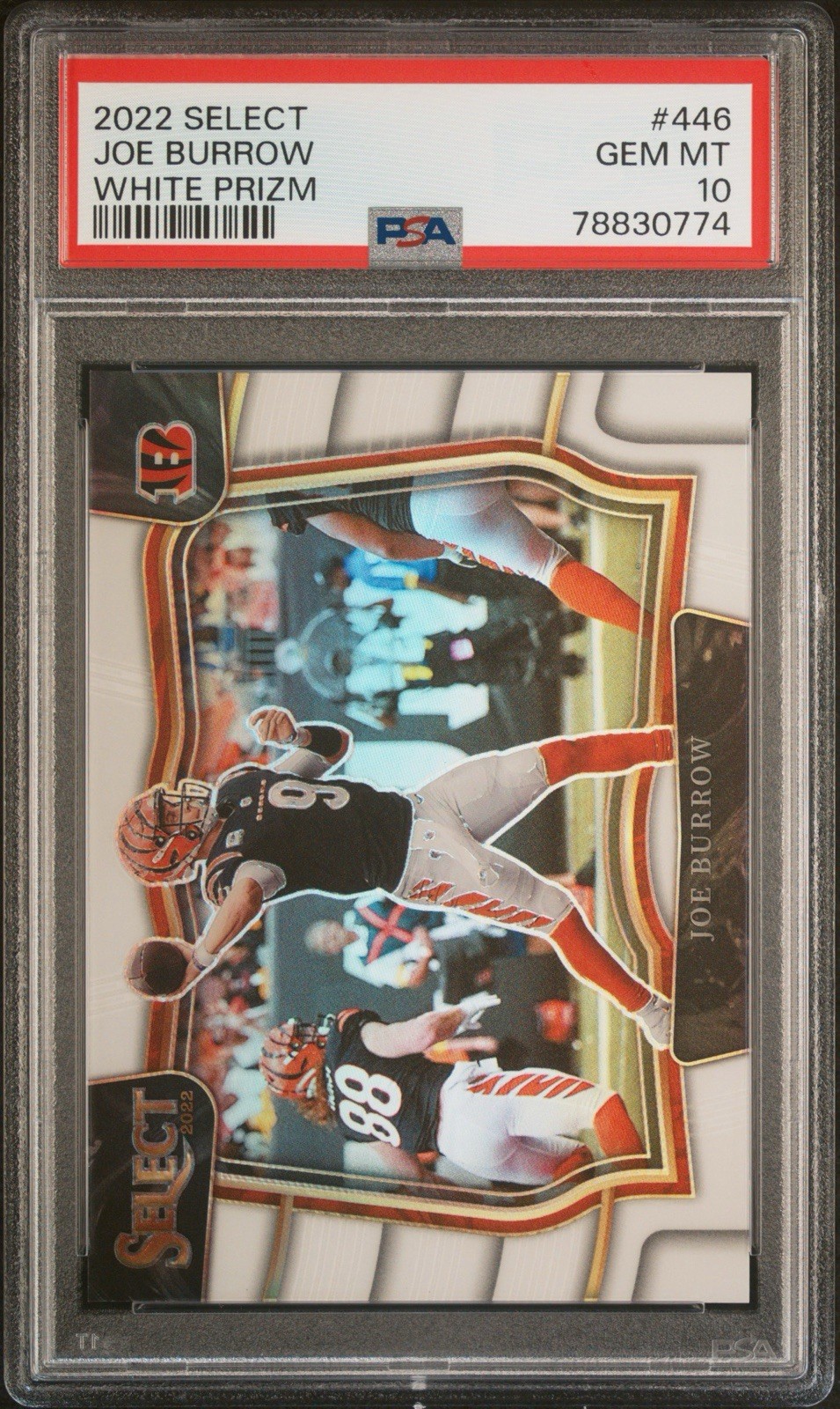 2022 Select Joe Burrow Field Level White /35 PSA 10 Bengals POP 9