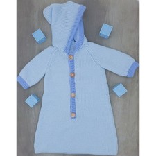 Baby Hooded Pajamas, Baby Boy Hooded Sleeper, Button up Baby Pajamas, Newborn