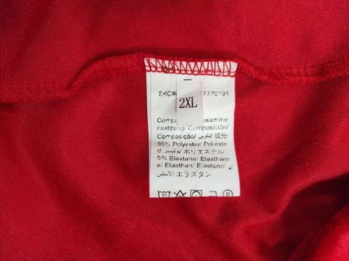 Vestido rojo brillante de un hombro 2XL manga larga para mujer ropa de fiesta. - Imagen 3 de 7