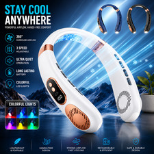 Portable Hanging Neck Fan 5-Speed USB Recharg...