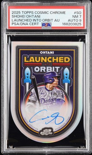 2025 TOPPS COSMIC CHROME LAUNCHED INTO ORBIT AUTOS SHOHEI OHTANI PSA 7 AUTO 9