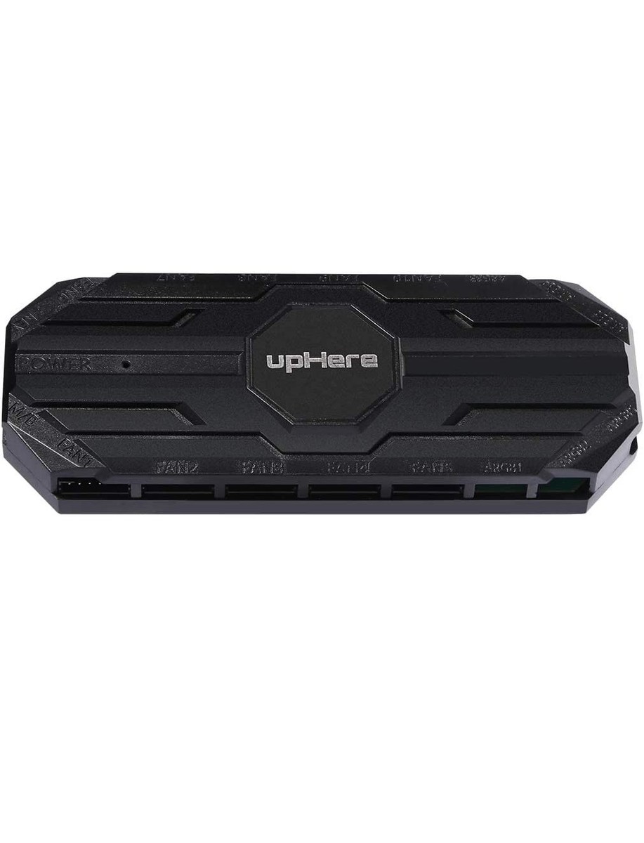 upHere 10-Port 6PIN SATA RGB Hub with 21-Key Remote Control