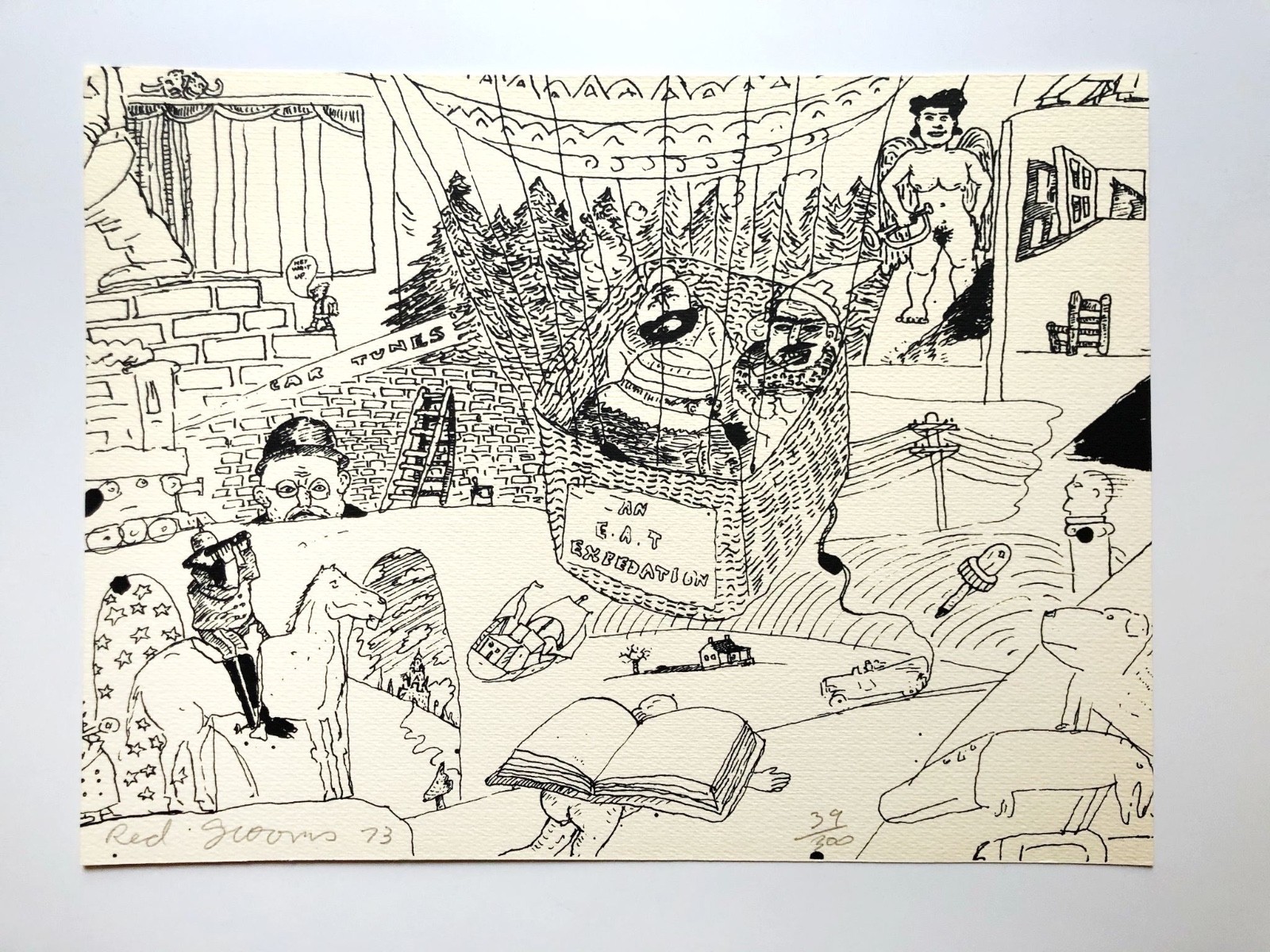 Red Grooms 1973 Original Signed Numbered Limited Edition Screenprint