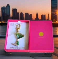 🍸True to Form Classic Chic Olive Martini Glass Bag Charm or Key Chain NEW