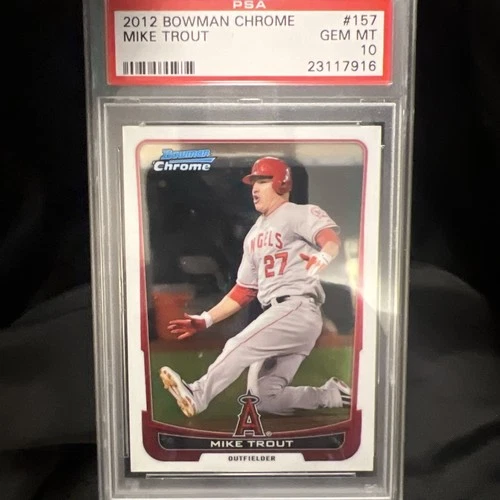 2012 Bowman Chrome Mike Trout #157 PSA 10 GEM MINT —Angels Superstar—Rare Graded