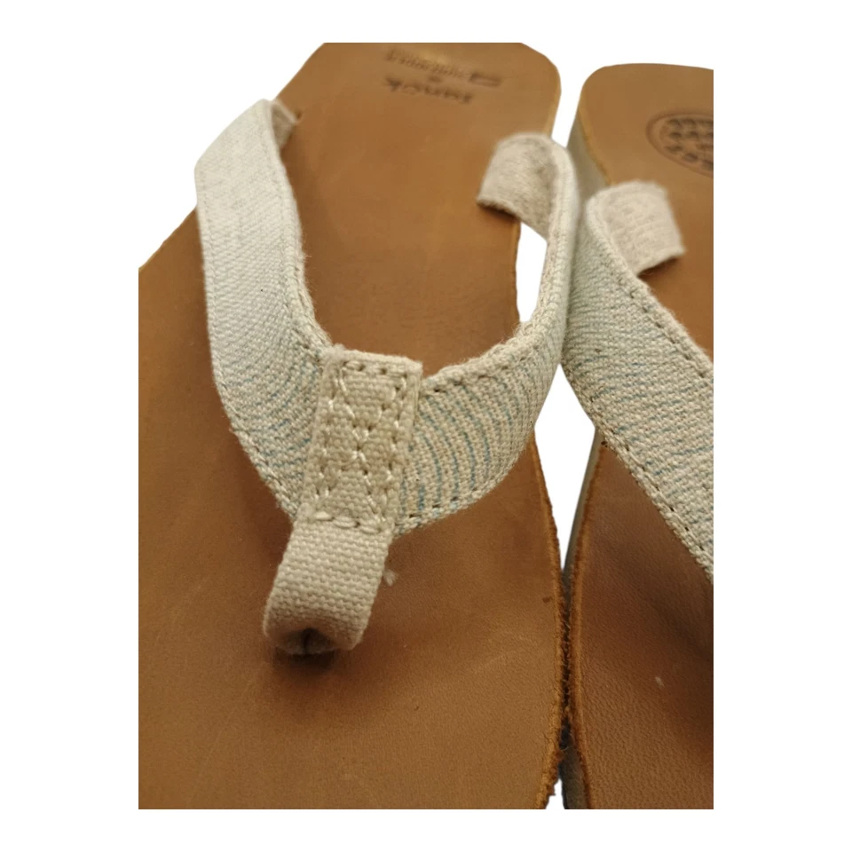 Chanclas Sanuk Happy Placer suaves para mujer Surfrider azul con puntas playa talla 8 Foto 2 de 4