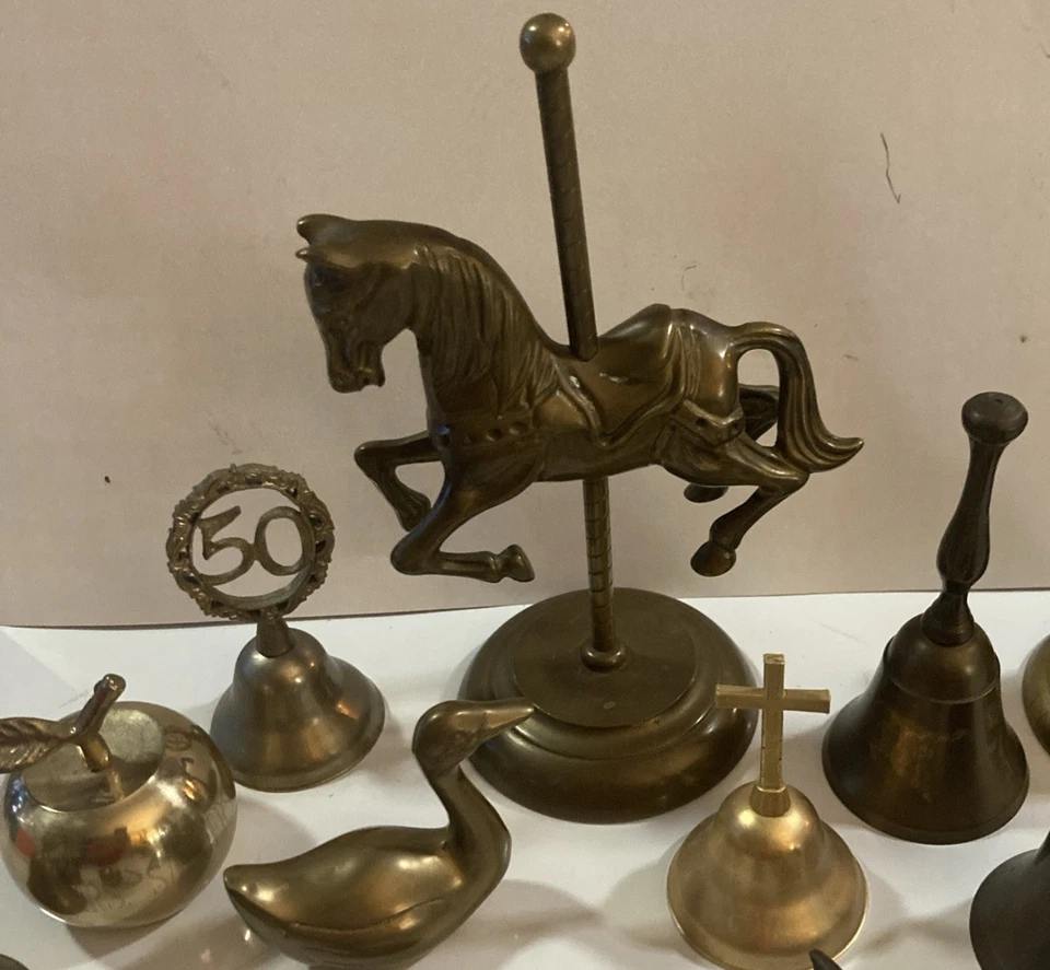 批量 16 件 复古黄铜马 + 猪 + 鸭 + Bells + Mouse + — 第 4/4 张图片