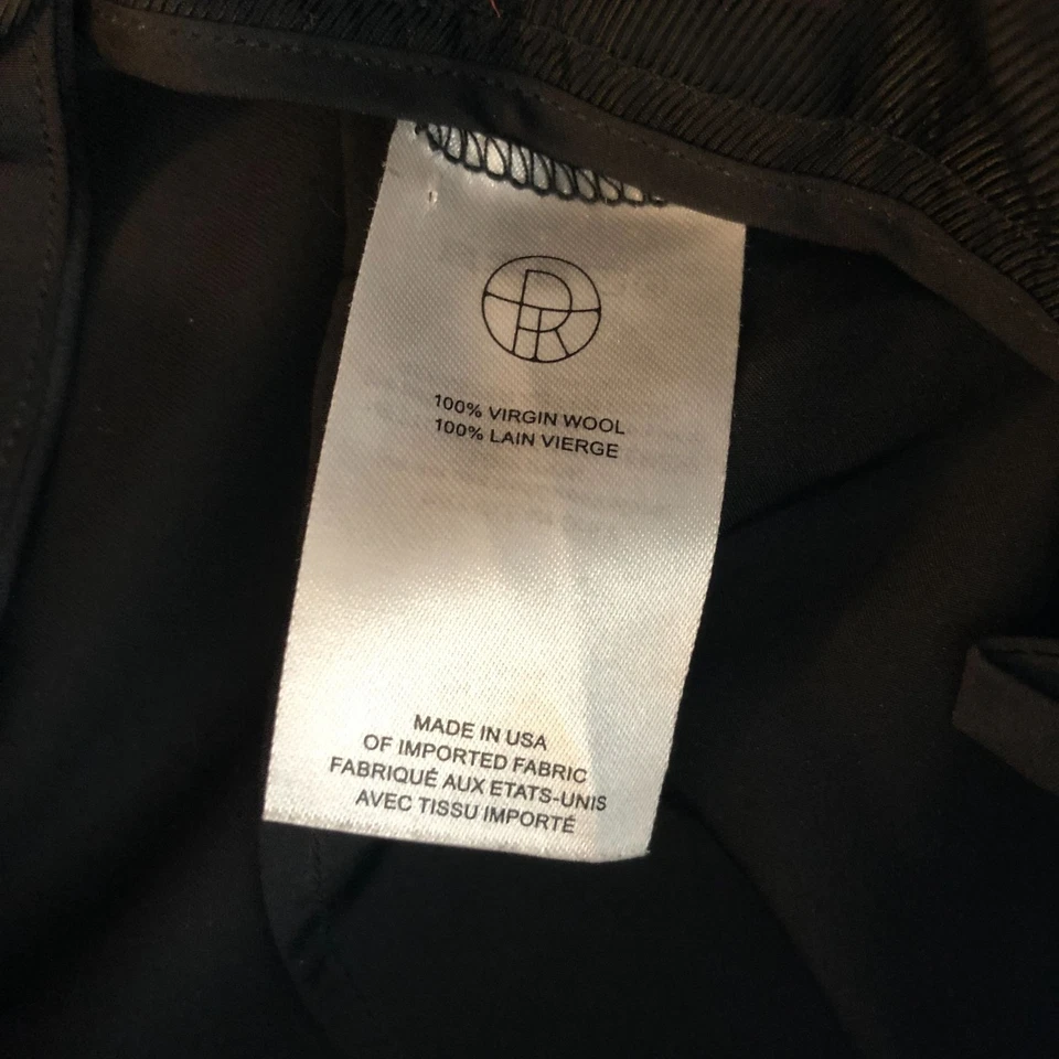 Pantalones de vestir para mujer The Row de lana recortados al tobillo negros 8 Foto 4 de 4