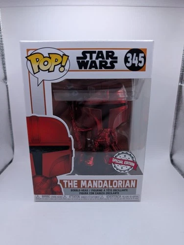 THE MANDALORIAN Star Wars Red Metallic Chrome Funko POP! #345