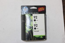 HP INK CARTRIDGE 92 TWIN-PACK BLACK  BLACK "ORIGINAL" "GENUINE" EXP 06/2012