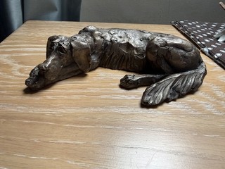 Frith Sleeping Dog Sculpture Barney Lying Down
