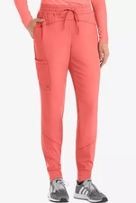 BARCO ONE WOMEN'S CARGO SCRUB PANTS IN SUNSET CORAL BOP513 IN ALL SIZES NWT