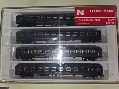 Fleischmann N Personenwagen Classic Courier Epoche V blau Set 81401 | Condition: Neu