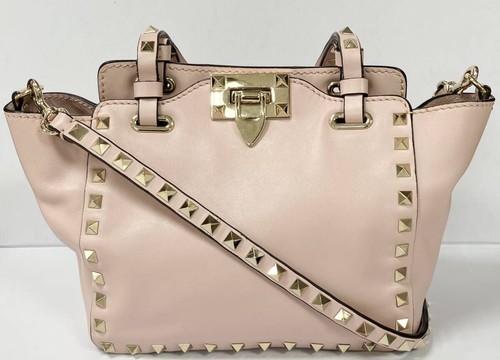 VALENTINO GARAVANI Pink Leather Shoulder Rockstud 2way Women's Bag