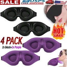 4 Pack Travel 3D Eye Mask Sleep Soft Padded Shade Cover Rest Relax Blindfold USA
