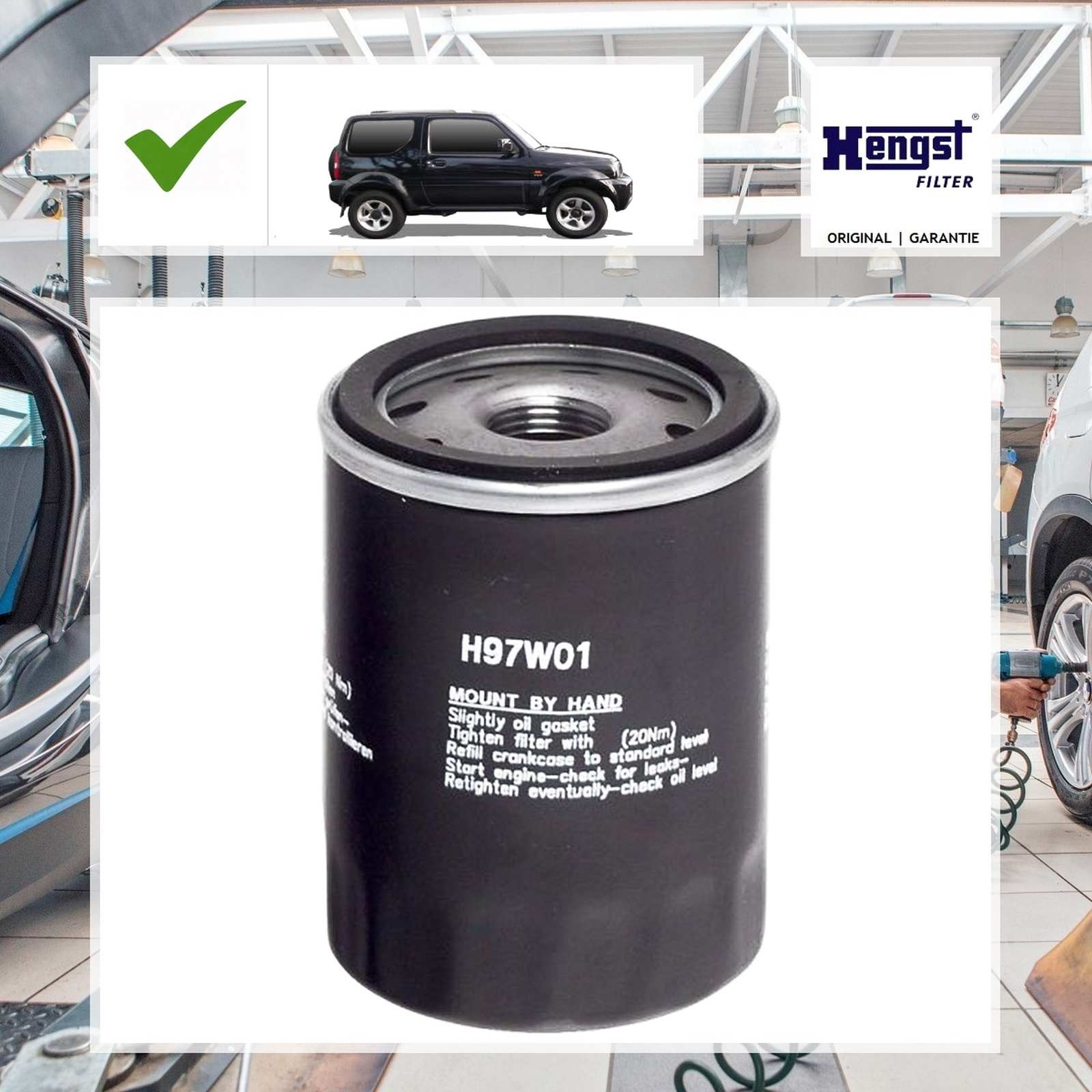 Hengst Filter Ölfilter Suzuki JIMNY Geländewagen geschlossen (SN)