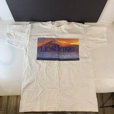 Vtg 90s Disney Lion King T-Shirt Men's Size XL Embroidered Single Stitch Shirt