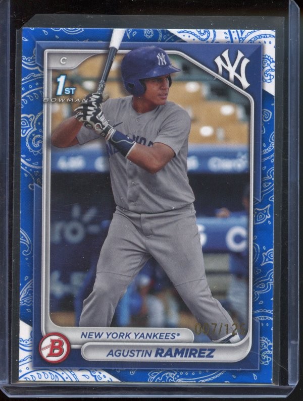 2024 Bowman #BP-85 Agustin Ramirez Prospects Blue Pattern #/125