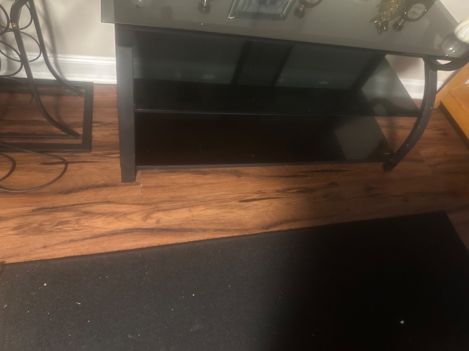 Glass tv stand 