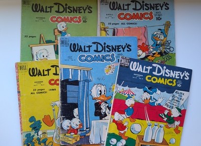 Disney Comics & Stories Golden Age Lot 115 118 120 122 123 Walt Kelly 1950