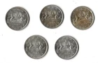 Lot of five (5) uncirculated 1966 Canadian 80% silver dollars