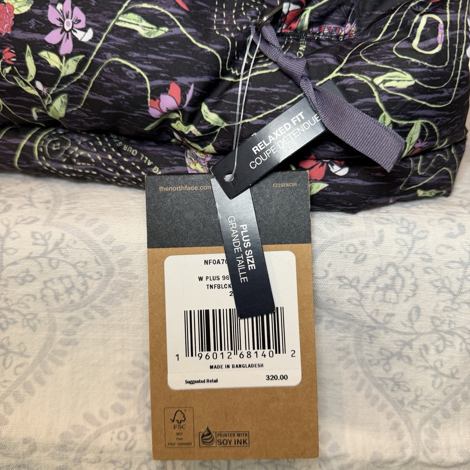 NEW The North Face 1996 Retro Nuptse Jacket Floral Print Womens 2X Tags thumbnail 13