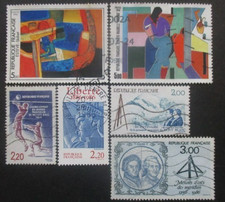 FRANCE-1986-N°2413 - 2414 - 2420 au 2422 et 2428 oblitérés