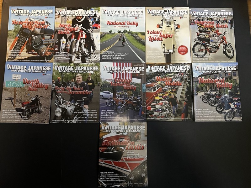 Lot Of 11 Vintage Japanese Motorcycle Club Mags: 2020–2021