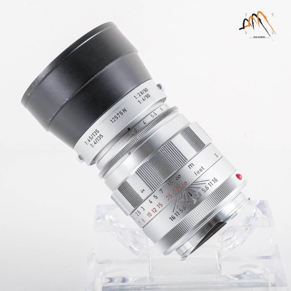 LEITZ Leica Tele-Elmarit M 90mm/F2.8 Ver.I V.1/ Fat Silver Lens Yr