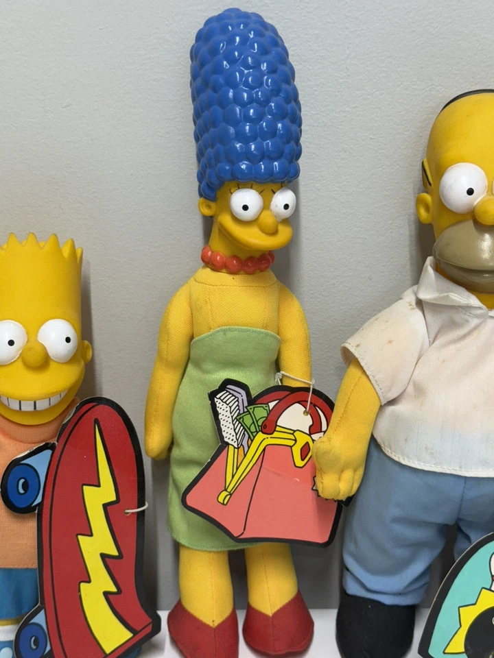 Lote de 5 figuras de peluche vintage 1990 Simpsons Burger King con etiquetas Foto 4 de 4