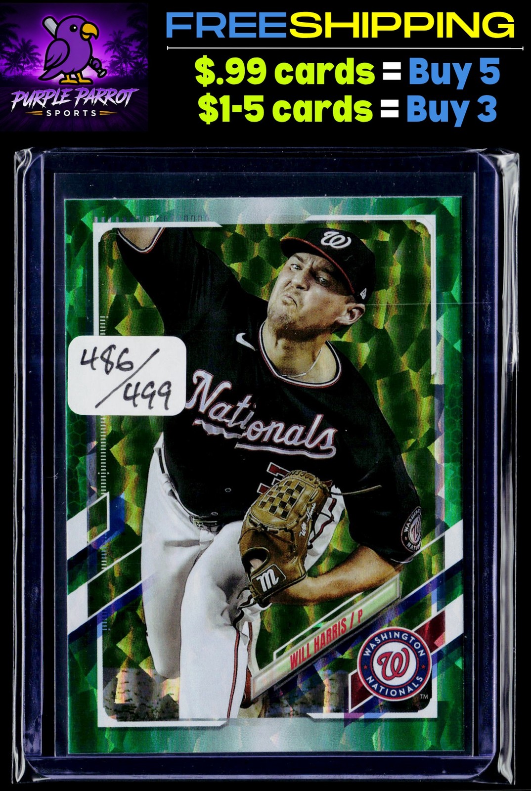 Will Harris 2021 Topps Update #US138 Green Foilboard #/499