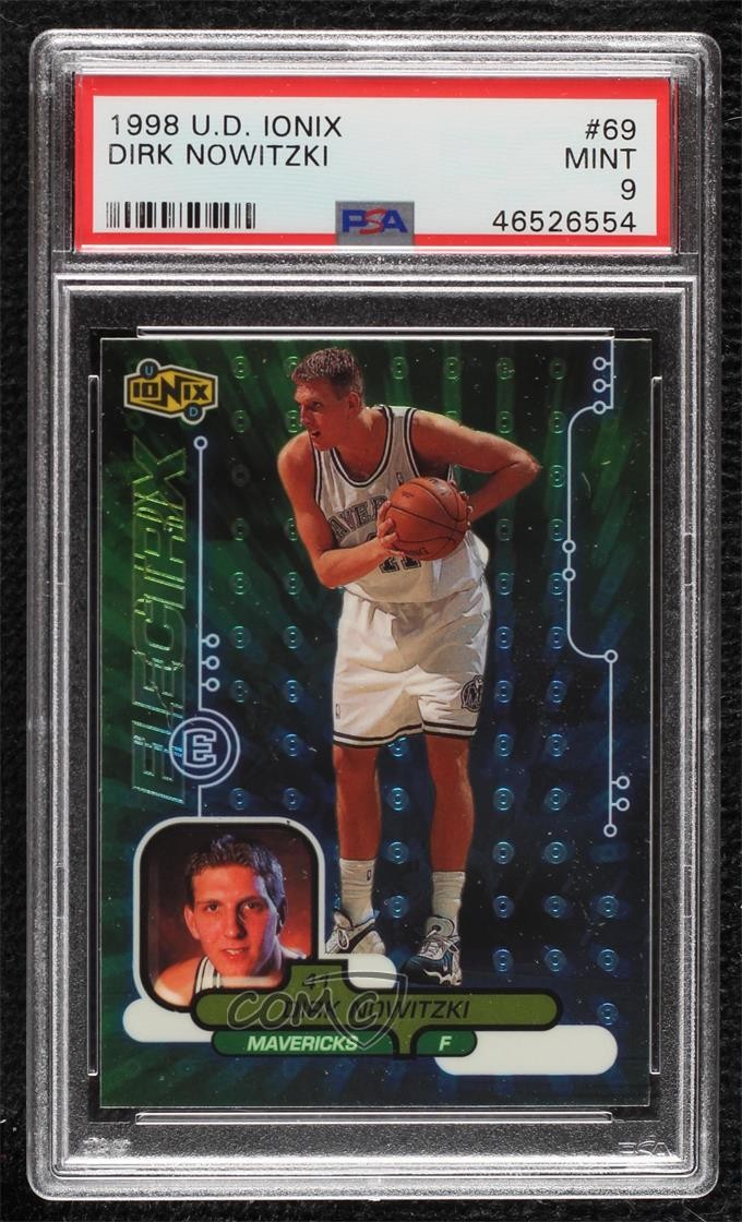 1998 Upper Deck Ionix Electrix Dirk Nowitzki #69 PSA 9 MINT Rookie RC HOF 19x5