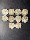 Lot of 10 Walking Liberty Half Dollars - 90% Silver