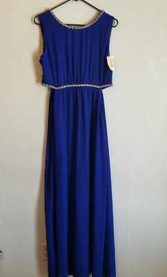 forever 21 blue maxi dress Forever 21 Blue & Black Maxi-Dress or Prom Dress, Size Medium, NWOT