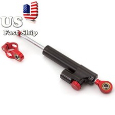 CNC Steering Damper Stabilizer Linear Universal For Racing Scooter x1 Black&Red