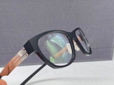 ic Berlin Brille Damen Eckig Chrome Silber  oval Cat eye black hole NP:499 